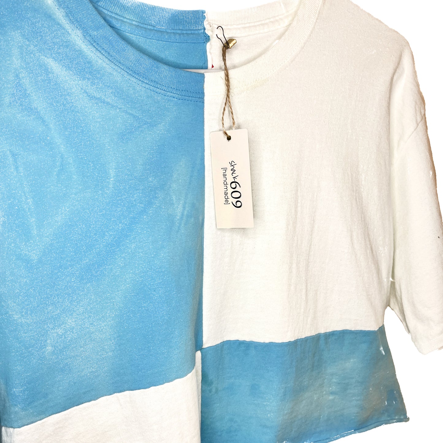 Color Block Tee - Bleach Dyed Tee
