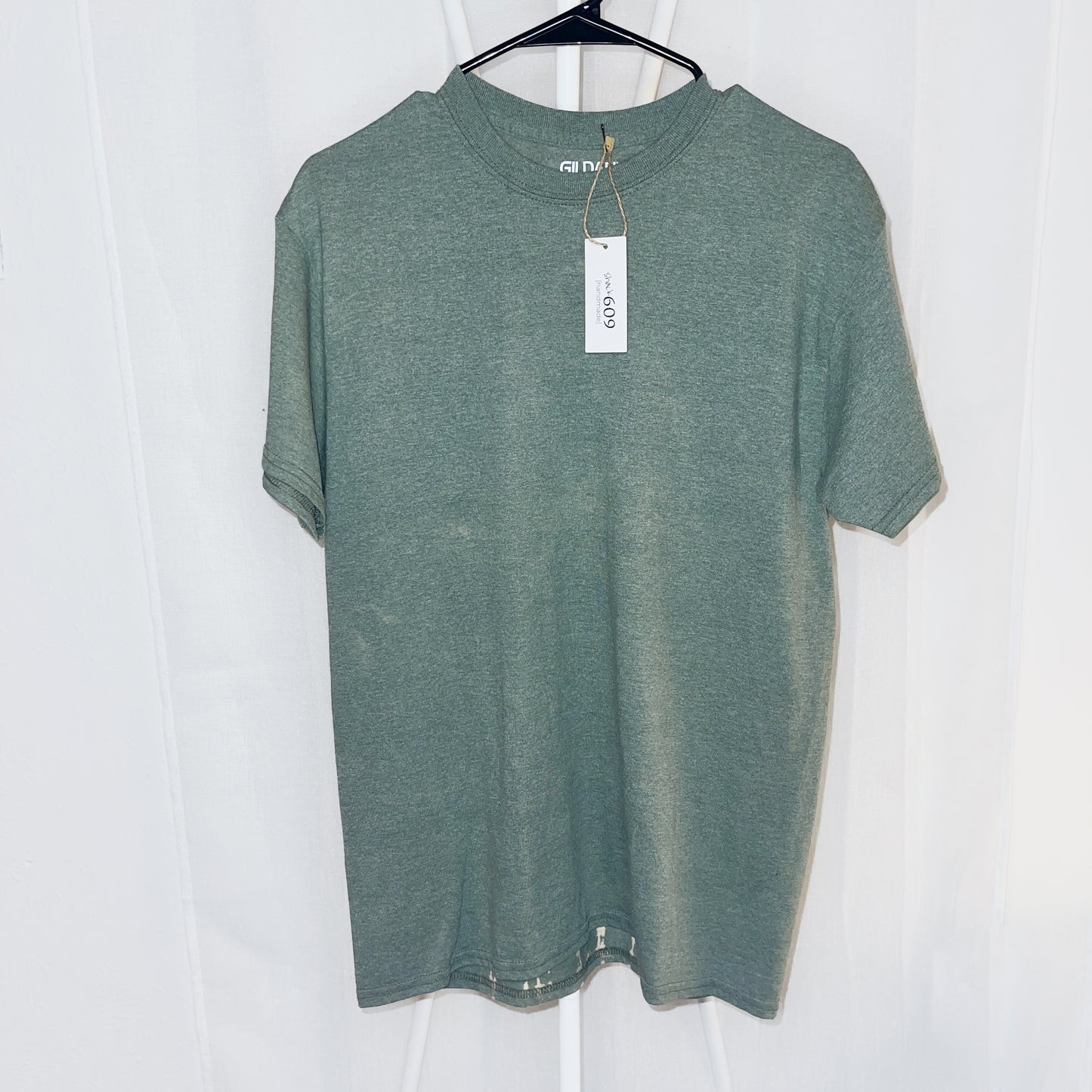 Green Bleached Triangles - Solid Tee
