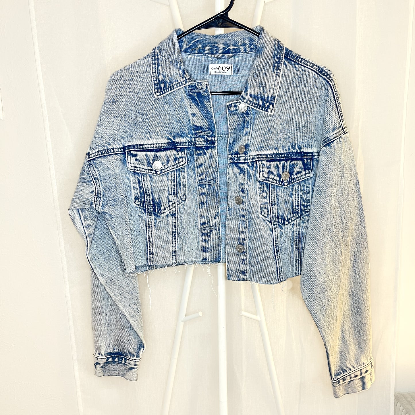Painted Skeleton Surf Denim Jacket