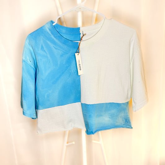 Color Block Tee - Bleach Dyed Tee