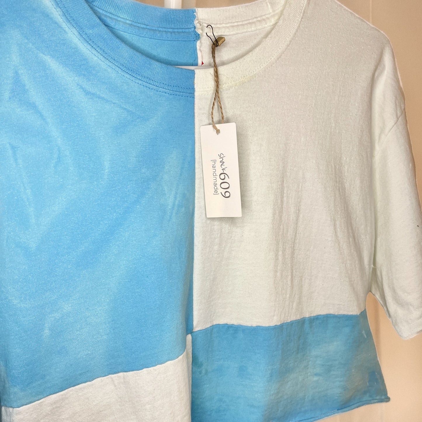 Color Block Tee - Bleach Dyed Tee