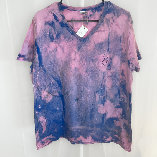 Dyed & Stitched NJ Tee - Stormy Dusk