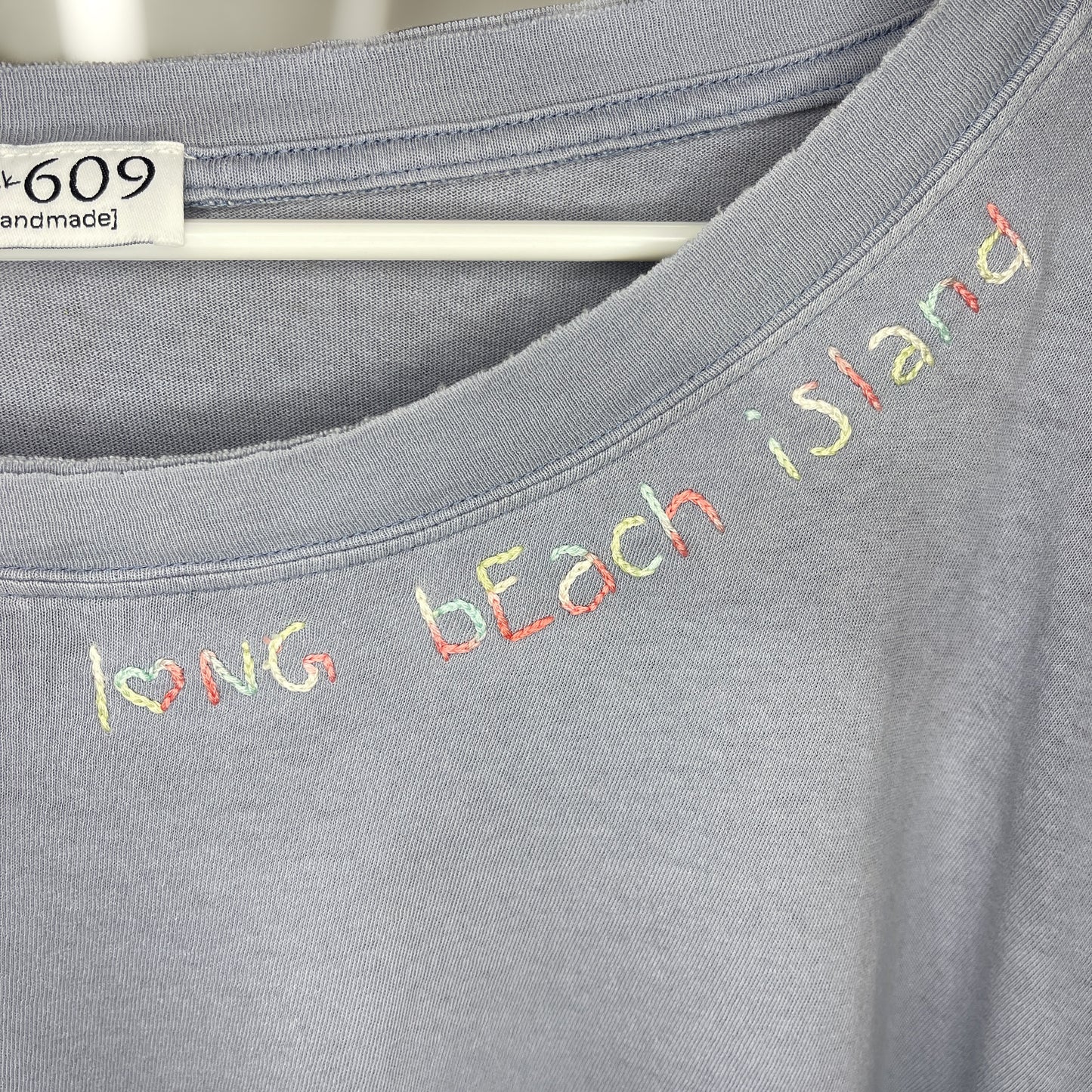 LBI NJ Embroidered Neckline Long Sleeve - Loose