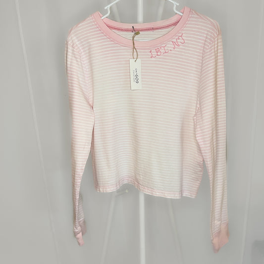 Long Beach Island Embroidered Neckline Long Sleeve - Striped