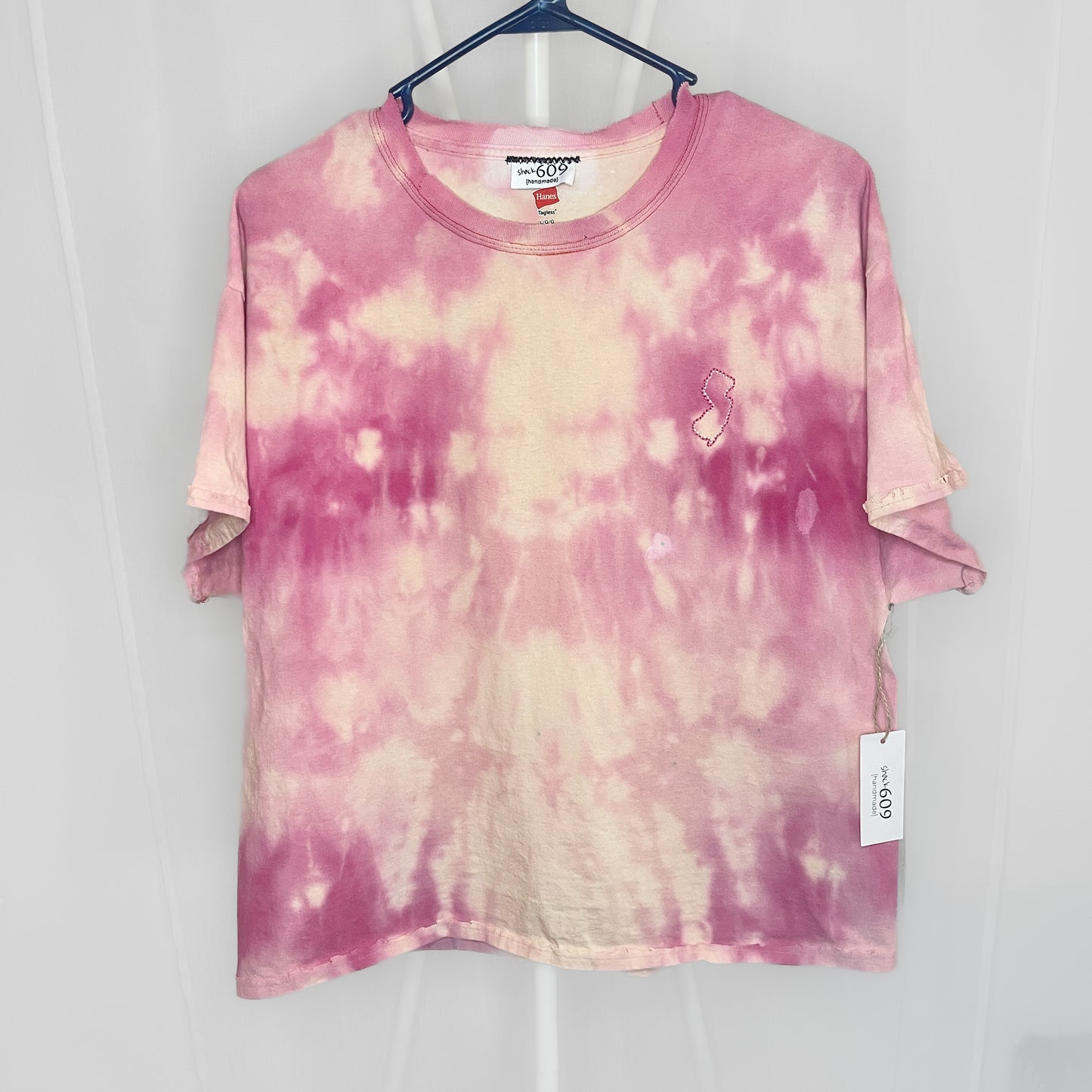 Dyed & Stitched NJ  Tee- Coral Sunset