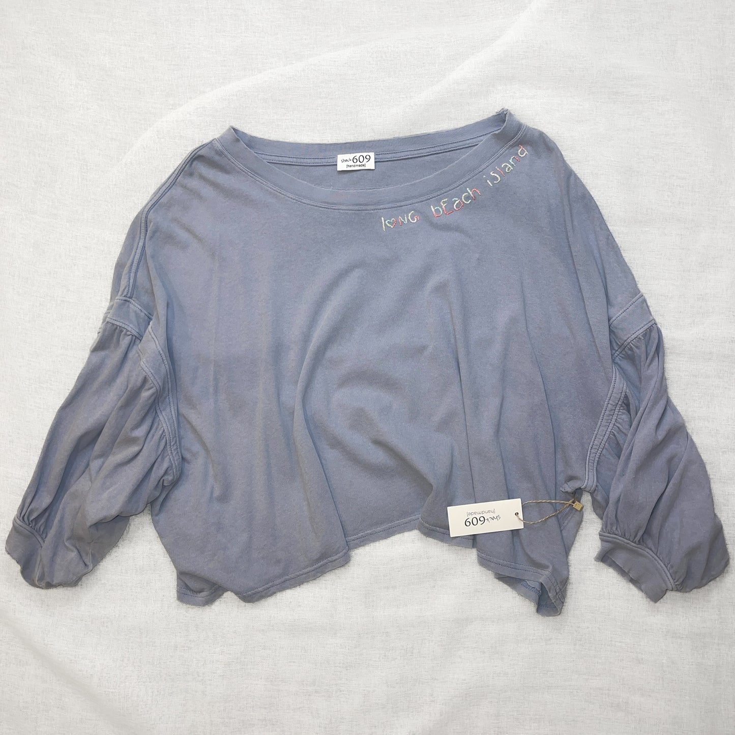 LBI NJ Embroidered Neckline Long Sleeve - Loose
