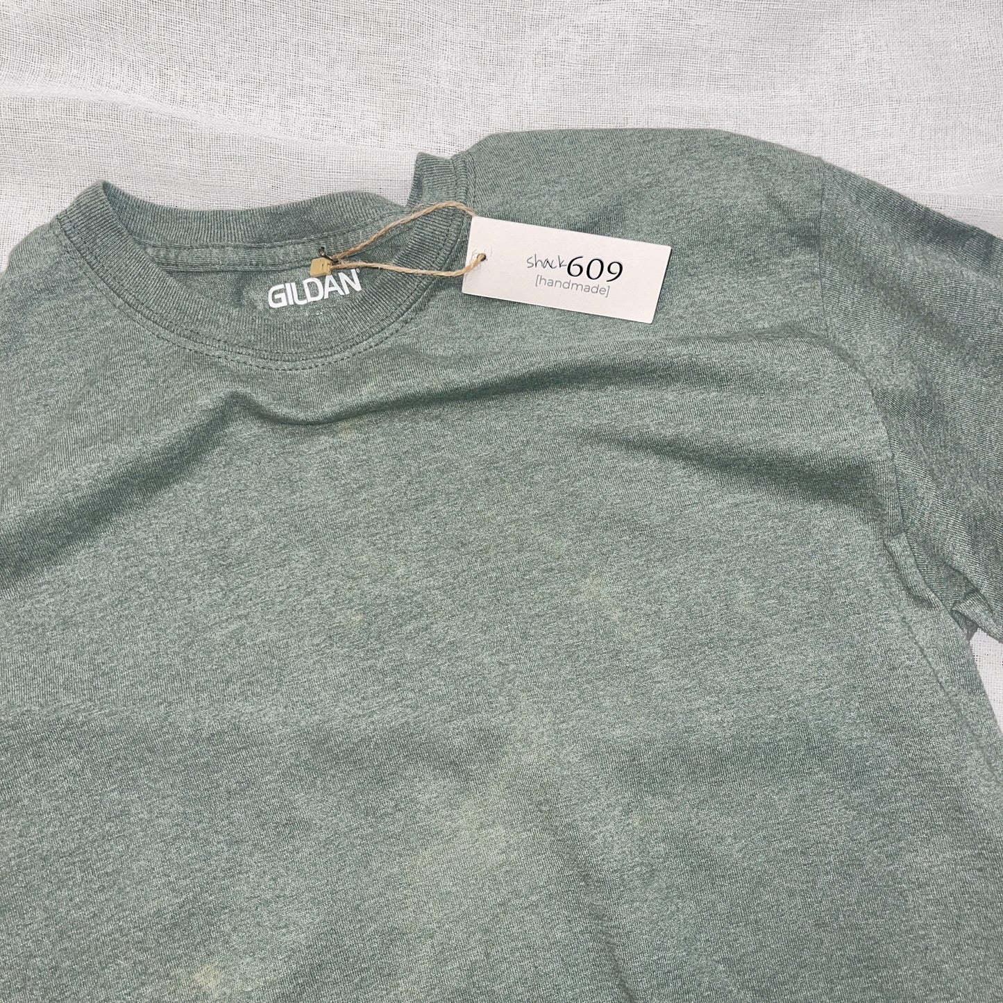 Green Bleached Triangles - Solid Tee