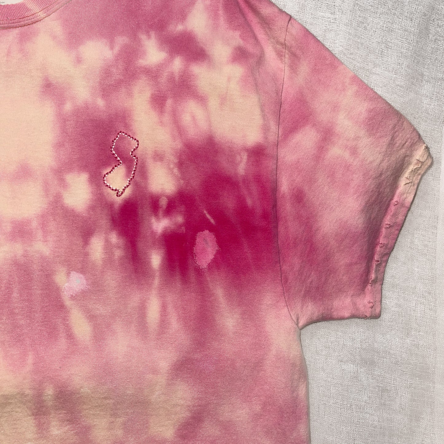 Dyed & Stitched NJ  Tee- Coral Sunset