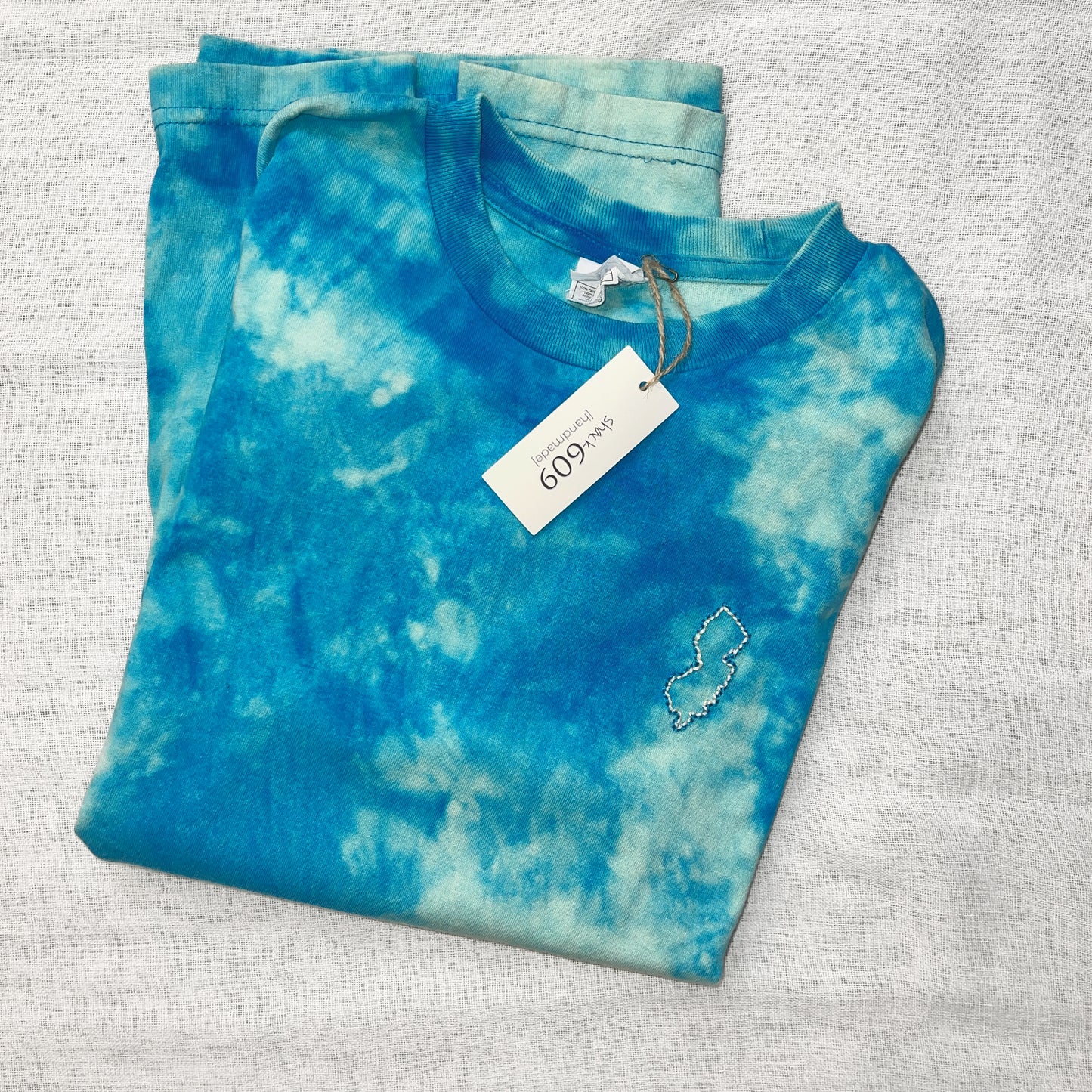 Dyed & Stitched NJ Tee - Ocean Tide