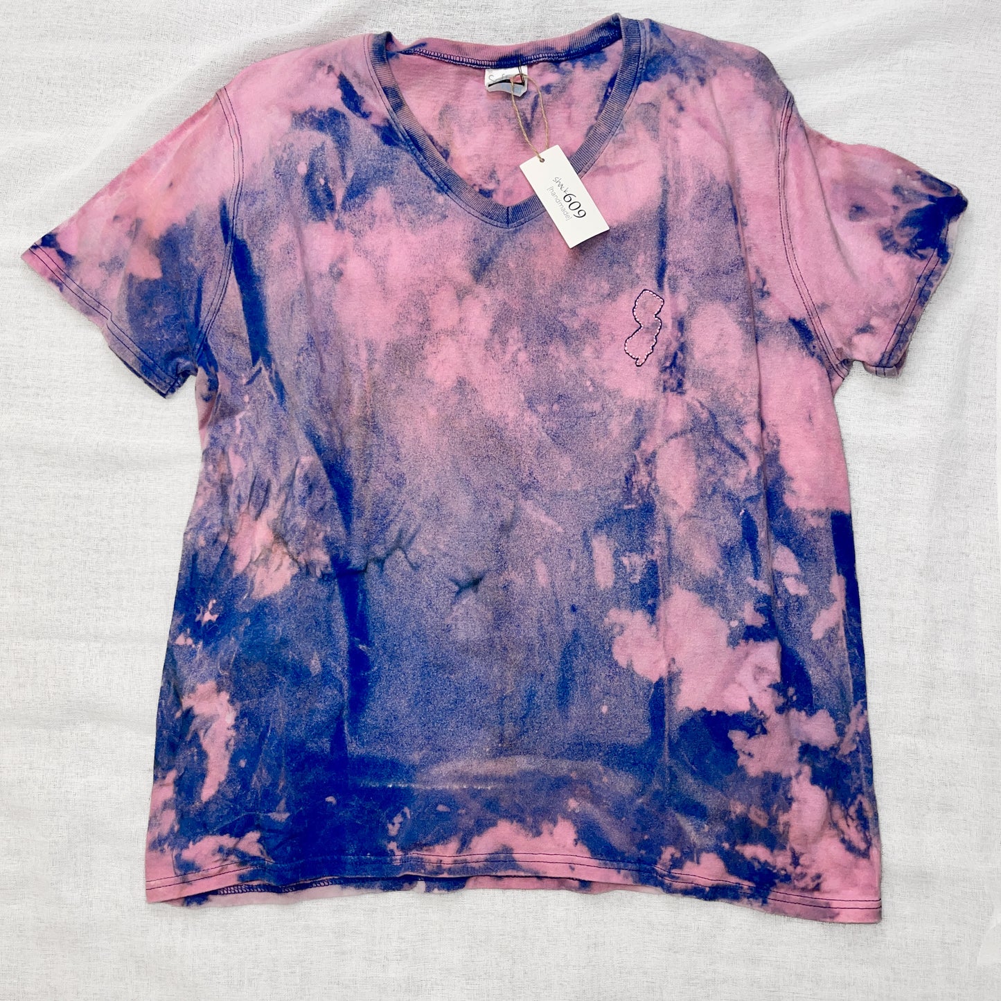 Dyed & Stitched NJ Tee - Stormy Dusk