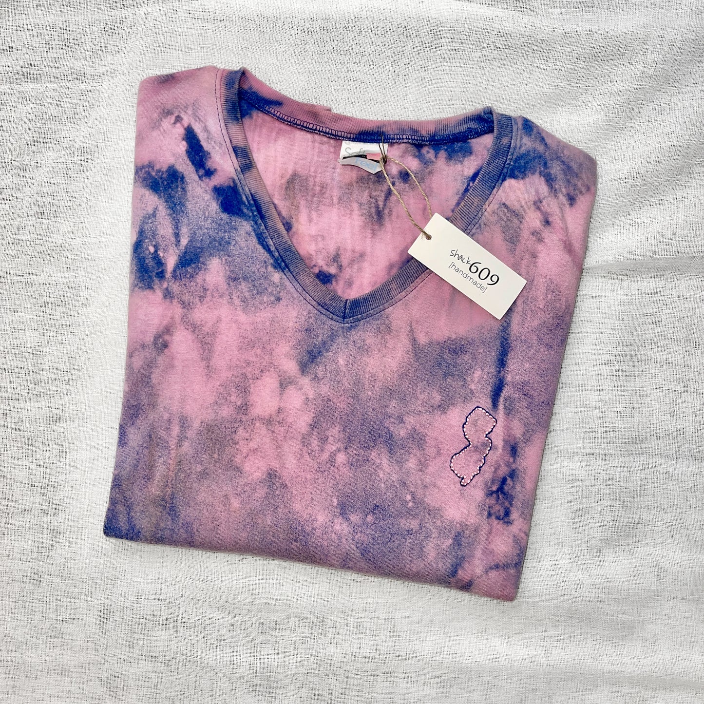 Dyed & Stitched NJ Tee - Stormy Dusk