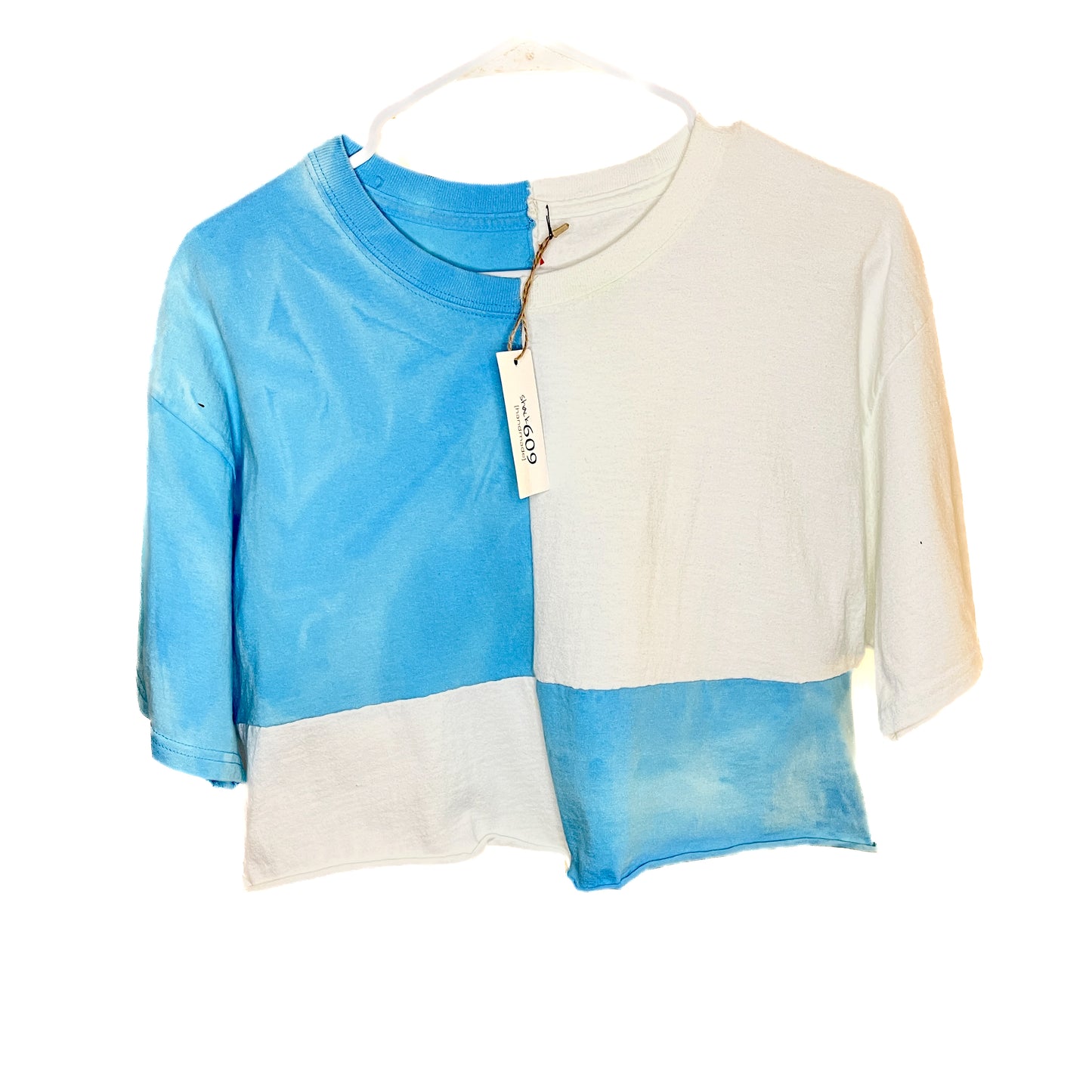 Color Block Tee - Bleach Dyed Tee