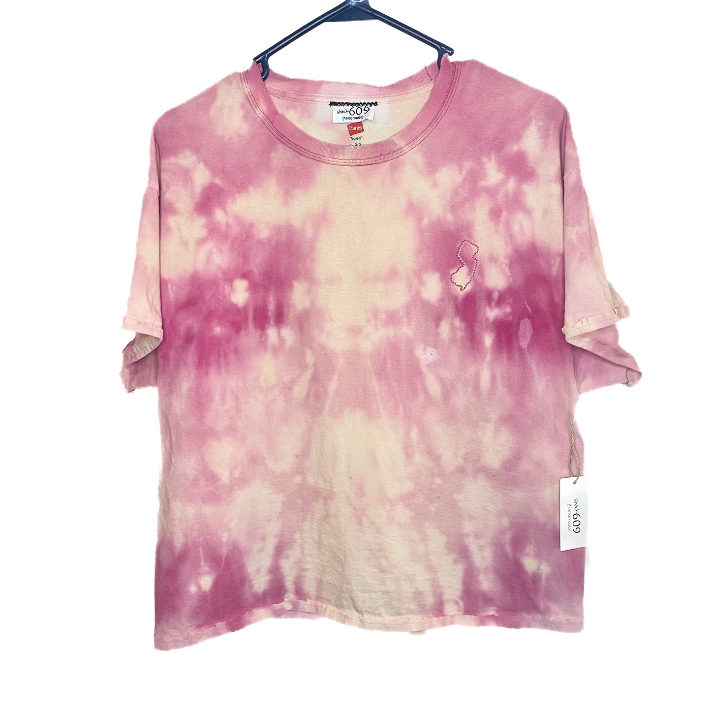 Dyed & Stitched NJ  Tee- Coral Sunset