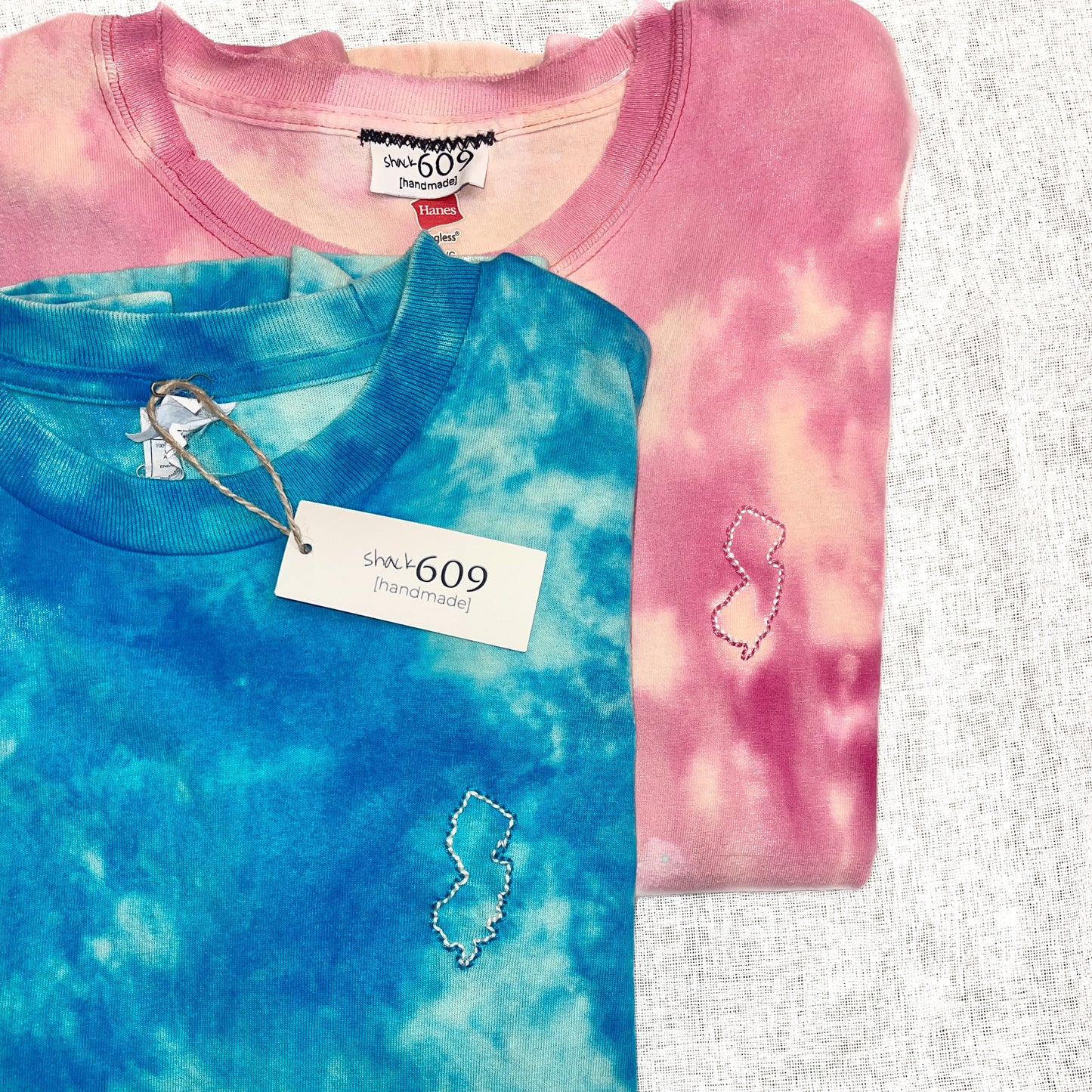 Dyed & Stitched NJ Tee - Ocean Tide