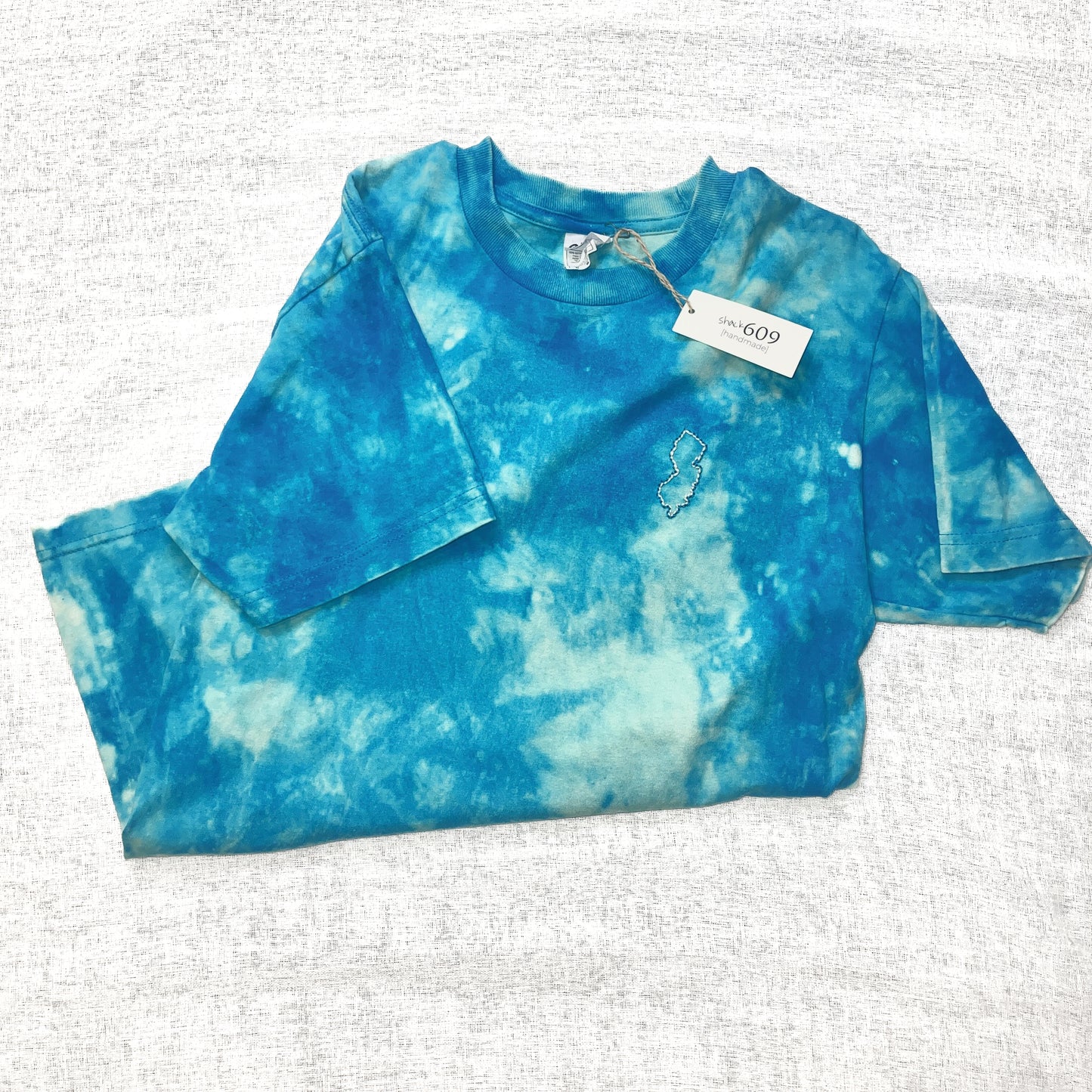 Dyed & Stitched NJ Tee - Ocean Tide
