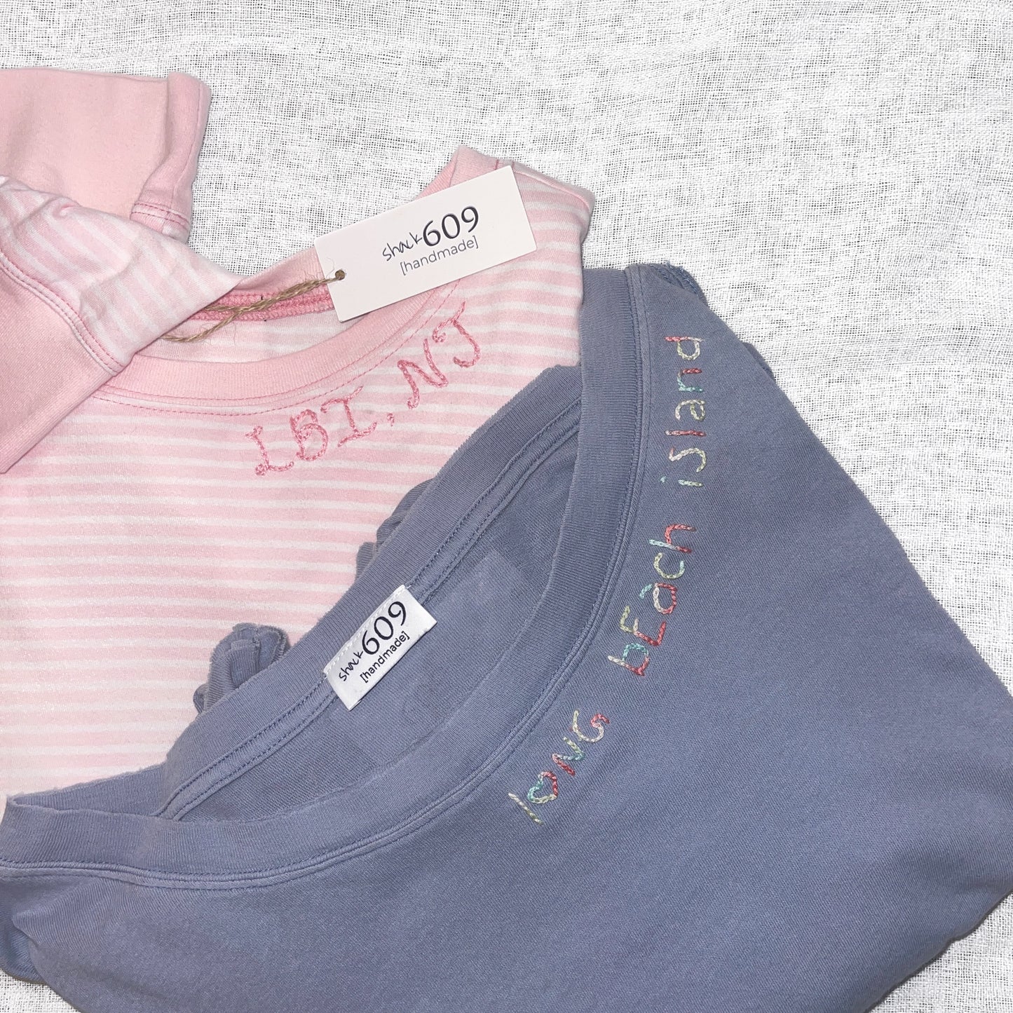 LBI NJ Embroidered Neckline Long Sleeve - Loose