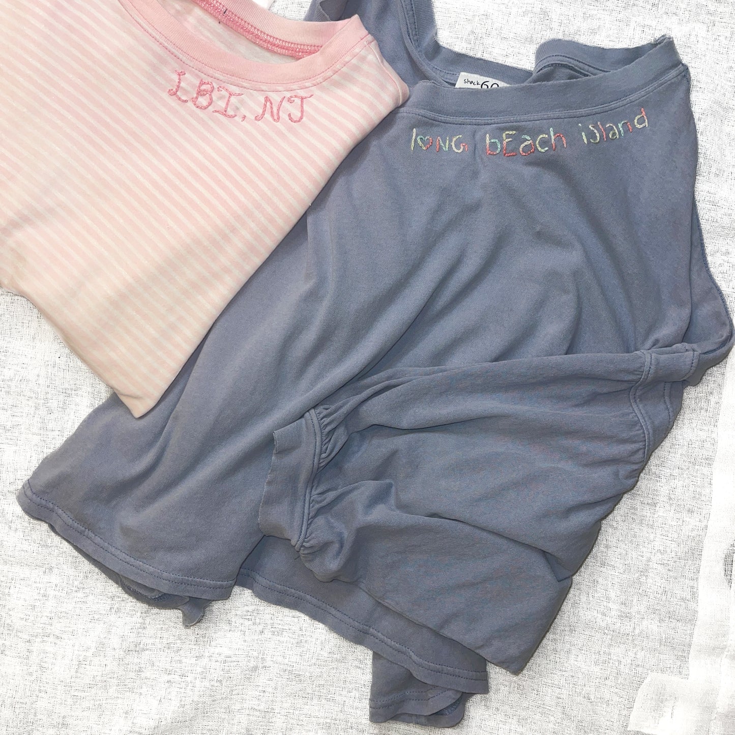 LBI NJ Embroidered Neckline Long Sleeve - Loose