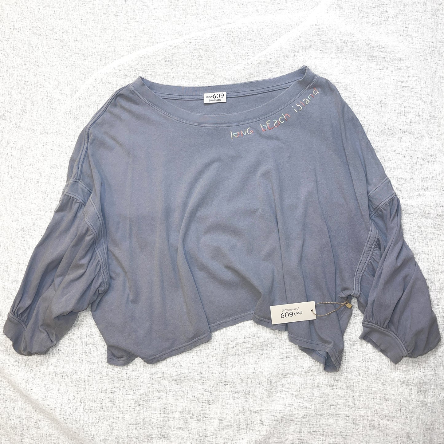 Long Beach Island Embroidered Neckline Long Sleeve - Striped