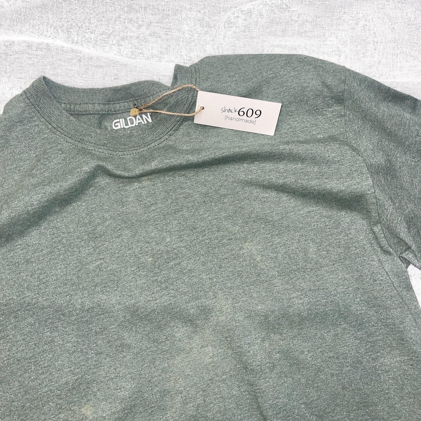 Green Bleached Triangles - Solid Tee