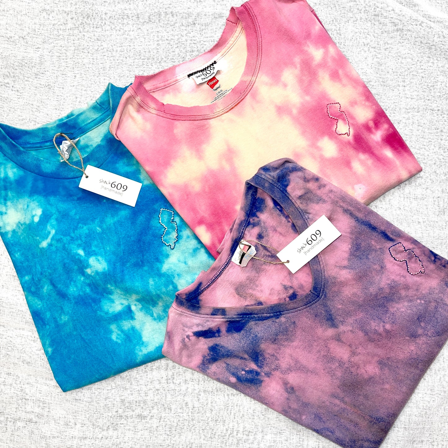 Dyed & Stitched NJ Tee - Ocean Tide