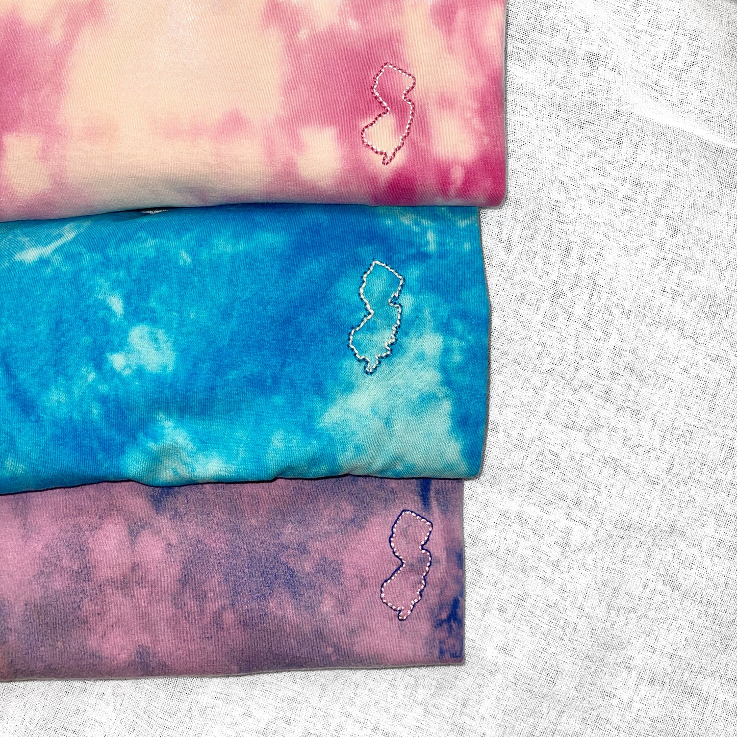 Dyed & Stitched NJ Tee - Ocean Tide