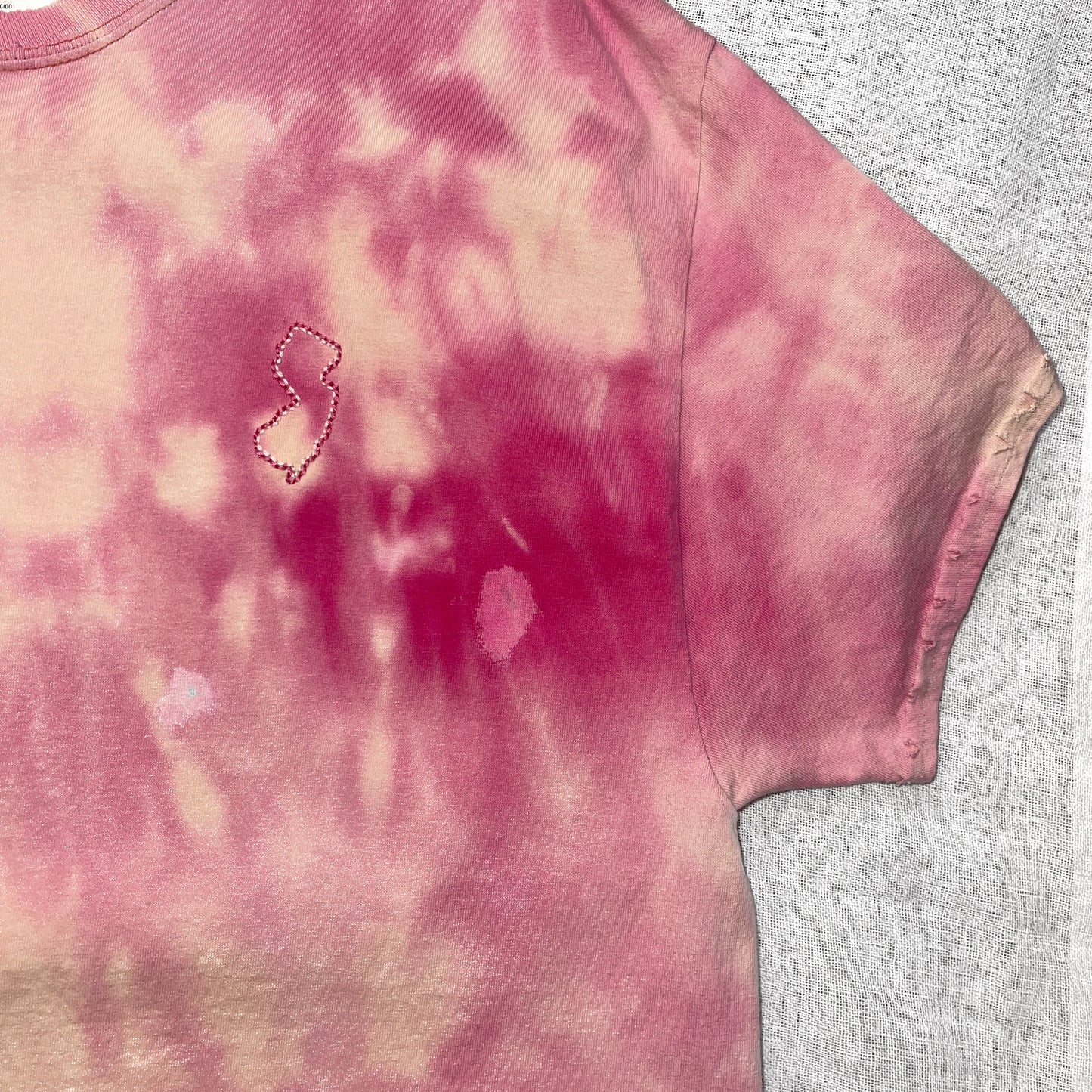 Dyed & Stitched NJ  Tee- Coral Sunset