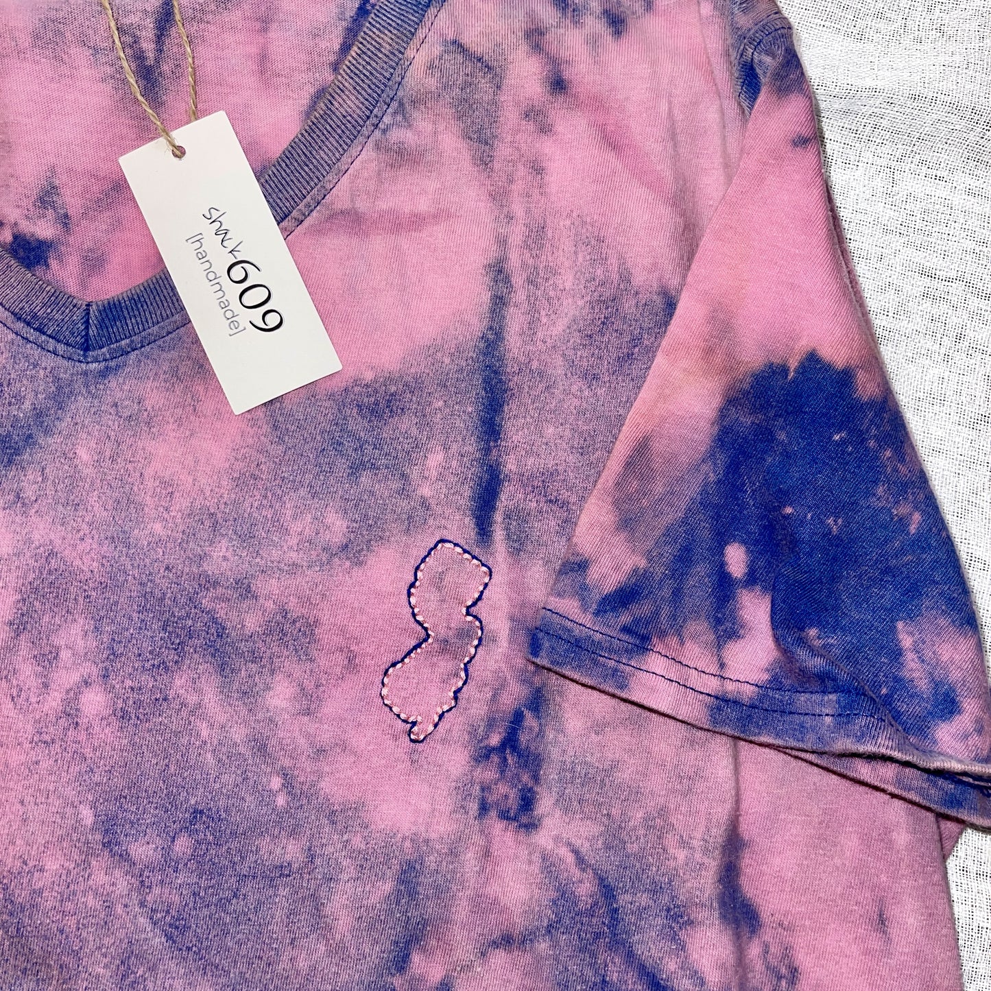 Dyed & Stitched NJ Tee - Stormy Dusk