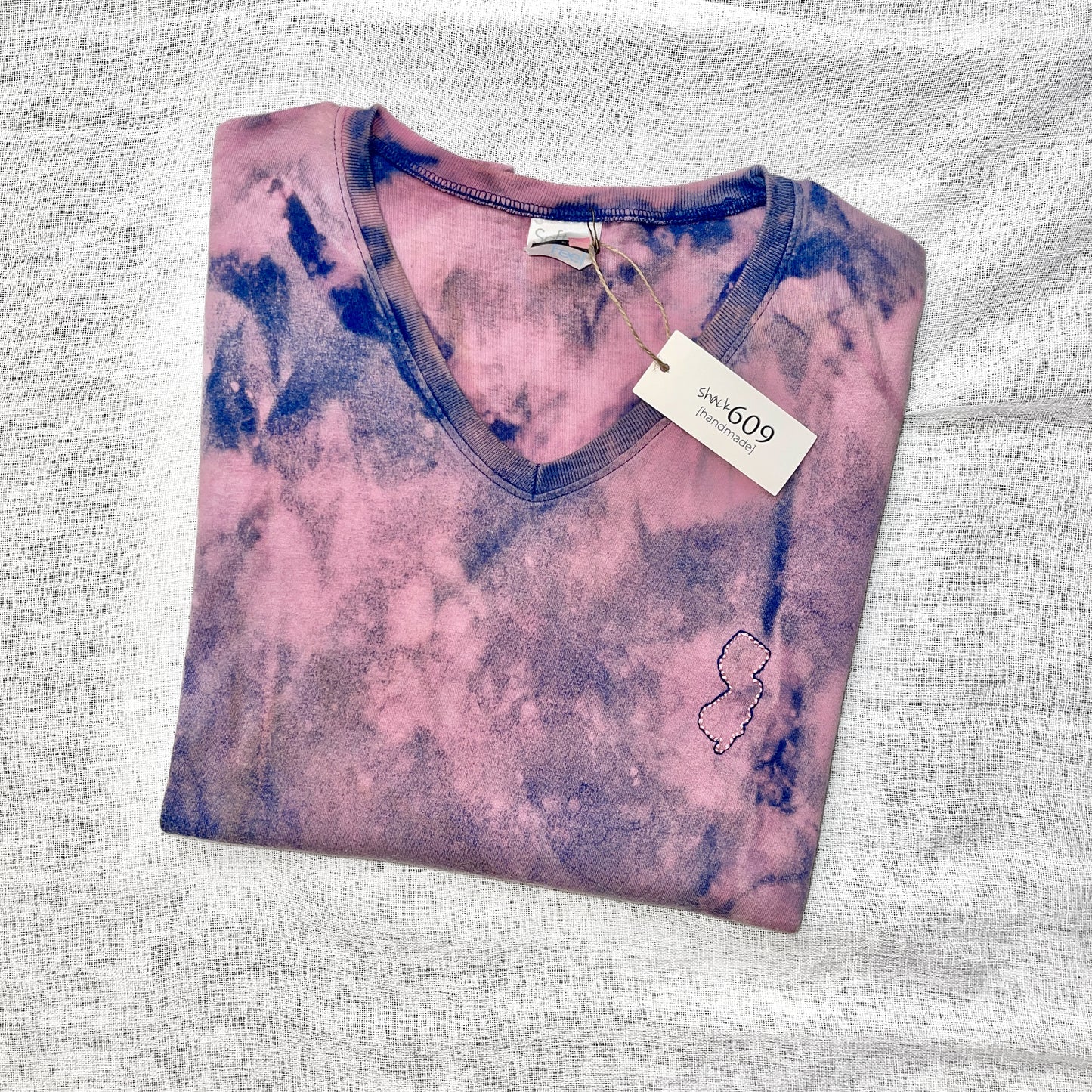 Dyed & Stitched NJ Tee - Stormy Dusk