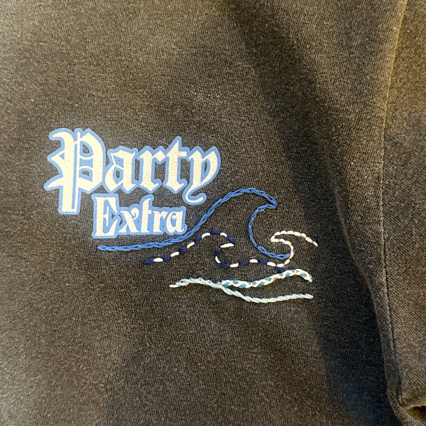 Party Extra Embroidered Waves Tee